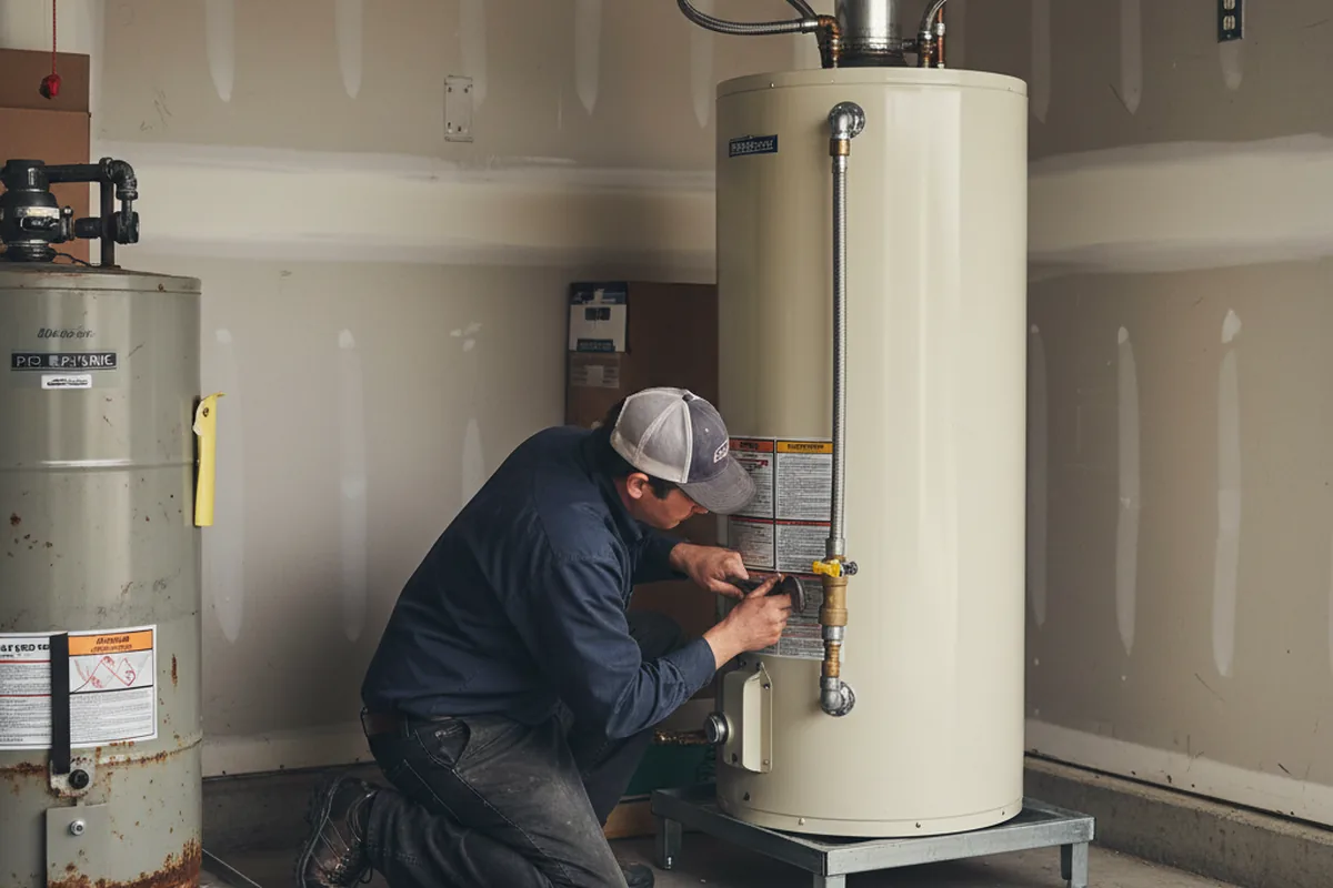 Water heater and shutoff valve replacement in Redford